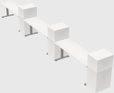 Height-adjustable desk - grade 3 w/cabinet