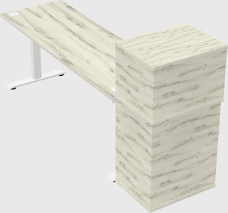 Height-adjustable desk - grade 3 w/cabinet