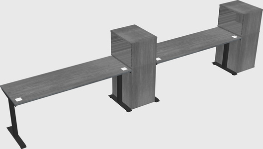 Height-adjustable desk - grade 3 w/cabinet