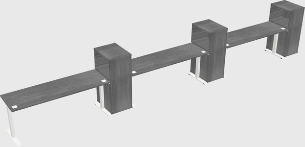 Height-adjustable desk - grade 3 w/cabinet