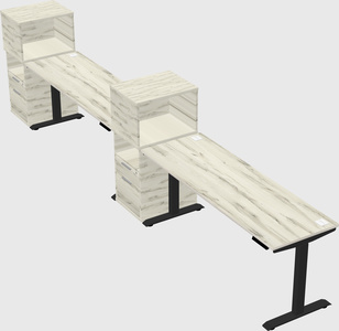 Height-adjustable desk - grade 3 w/cabinet