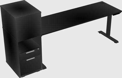 Height-adjustable desk - grade 3 w/cabinet