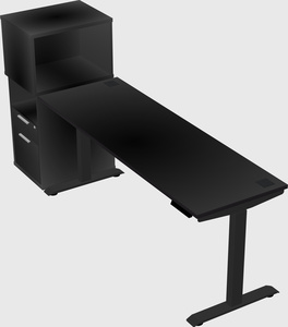 Height-adjustable desk - grade 3 w/cabinet