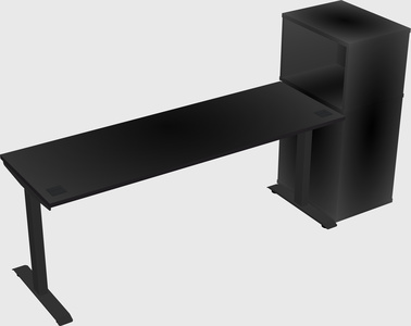 Height-adjustable desk - grade 3 w/cabinet