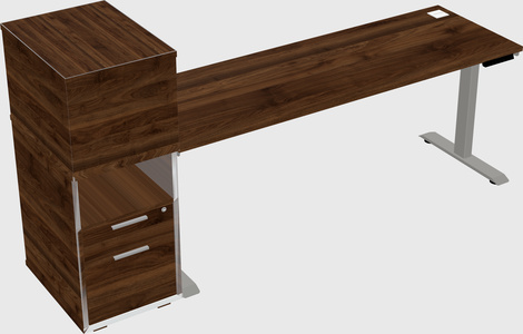 Height-adjustable desk - grade 3 w/cabinet