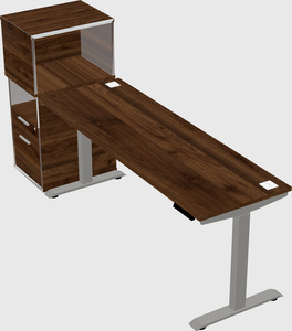 Height-adjustable desk - grade 3 w/cabinet