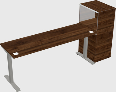 Height-adjustable desk - grade 3 w/cabinet