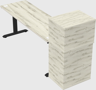 Height-adjustable desk - grade 3 w/cabinet