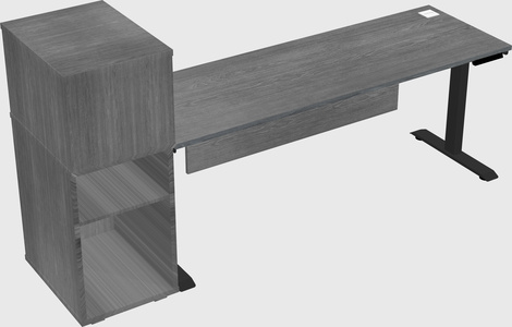 Height-adjustable desk - grade 3 w/cabinet