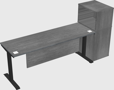 Height-adjustable desk - grade 3 w/cabinet