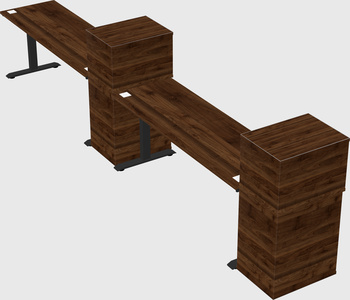 Height-adjustable desk - grade 3 w/cabinet