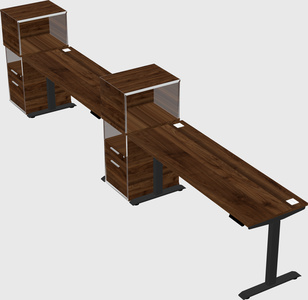 Height-adjustable desk - grade 3 w/cabinet