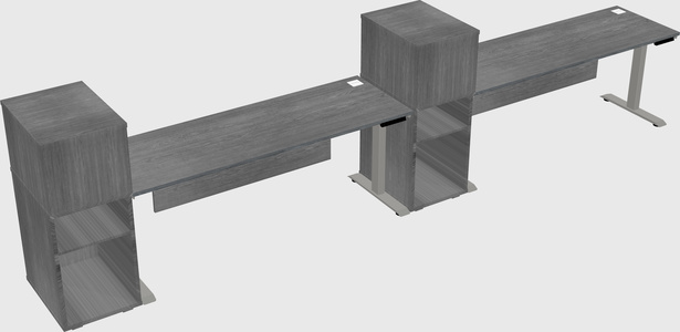 Height-adjustable desk - grade 3 w/cabinet