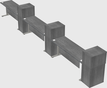 Height-adjustable desk - grade 3 w/cabinet
