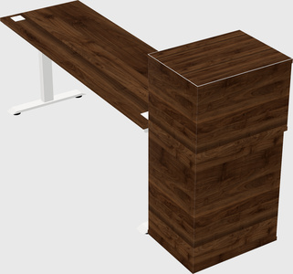 Height-adjustable desk - grade 3 w/cabinet