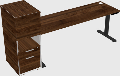 Height-adjustable desk - grade 3 w/cabinet