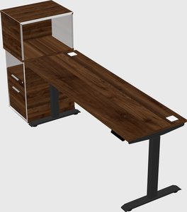 Height-adjustable desk - grade 3 w/cabinet