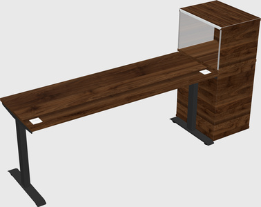 Height-adjustable desk - grade 3 w/cabinet
