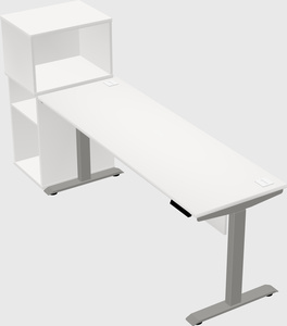 Height-adjustable desk - grade 3 w/cabinet