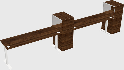 Height-adjustable desk - grade 3 w/cabinet