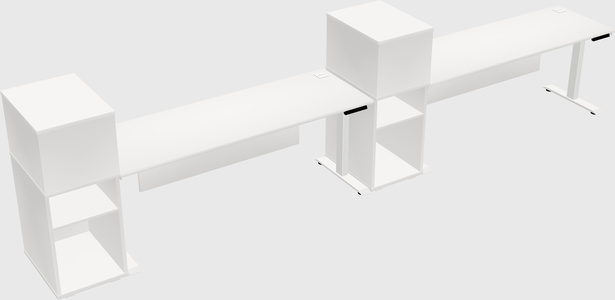 Height-adjustable desk - grade 3 w/cabinet