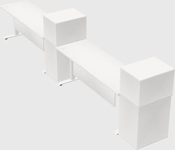 Height-adjustable desk - grade 3 w/cabinet