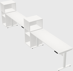 Height-adjustable desk - grade 3 w/cabinet