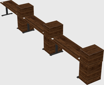 Height-adjustable desk - grade 3 w/cabinet