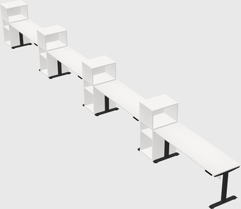 Height-adjustable desk - grade 3 w/cabinet