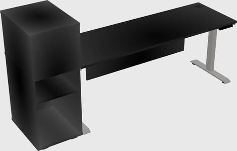 Height-adjustable desk - grade 3 w/cabinet