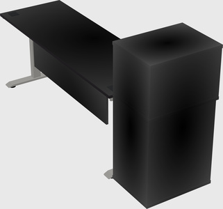 Height-adjustable desk - grade 3 w/cabinet