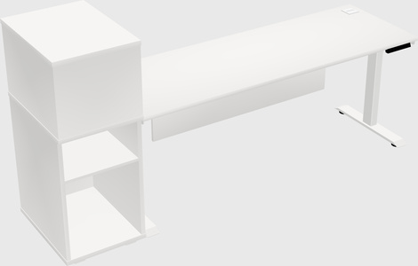 Height-adjustable desk - grade 3 w/cabinet