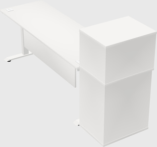 Height-adjustable desk - grade 3 w/cabinet