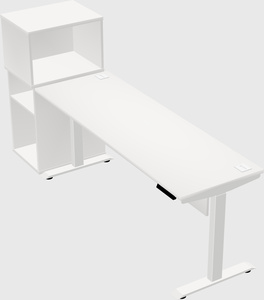 Height-adjustable desk - grade 3 w/cabinet