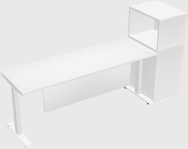Height-adjustable desk - grade 3 w/cabinet