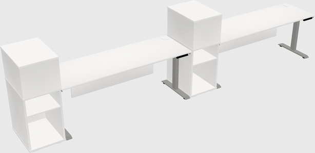 Height-adjustable desk - grade 3 w/cabinet