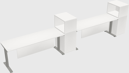 Height-adjustable desk - grade 3 w/cabinet