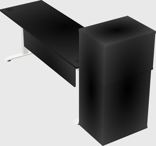 Height-adjustable desk - grade 3 w/cabinet