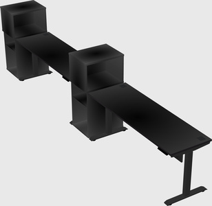 Height-adjustable desk - grade 3 w/cabinet