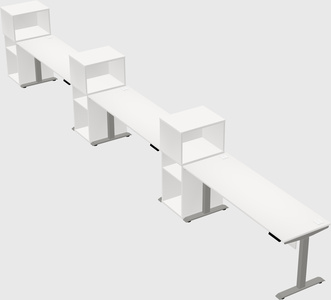 Height-adjustable desk - grade 3 w/cabinet