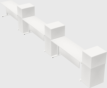 Height-adjustable desk - grade 3 w/cabinet