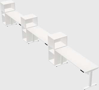 Height-adjustable desk - grade 3 w/cabinet