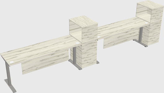 Height-adjustable desk - grade 3 w/cabinet