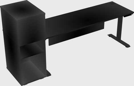 Height-adjustable desk - grade 3 w/cabinet