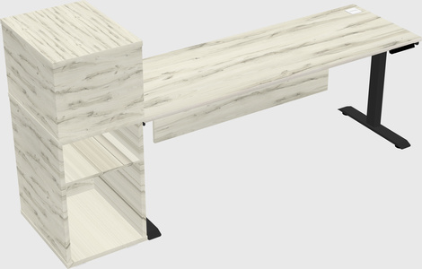 Height-adjustable desk - grade 3 w/cabinet