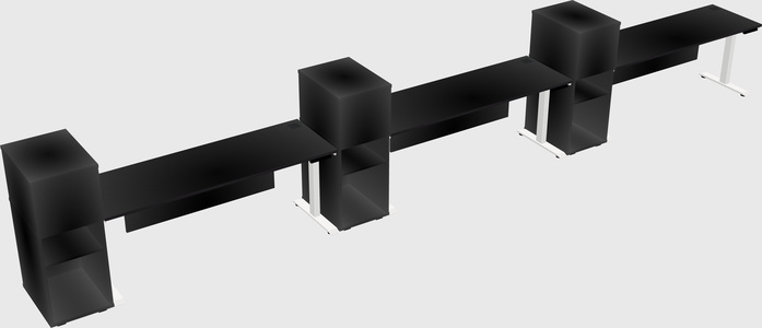 Height-adjustable Desk - Grade 3 W/cabinet