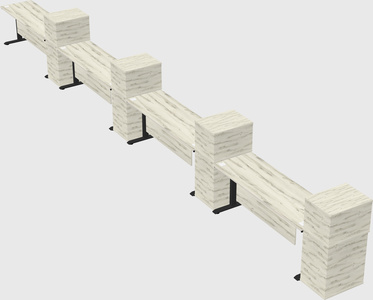Height-adjustable desk - grade 3 w/cabinet