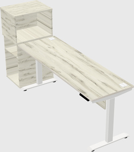 Height-adjustable desk - grade 3 w/cabinet