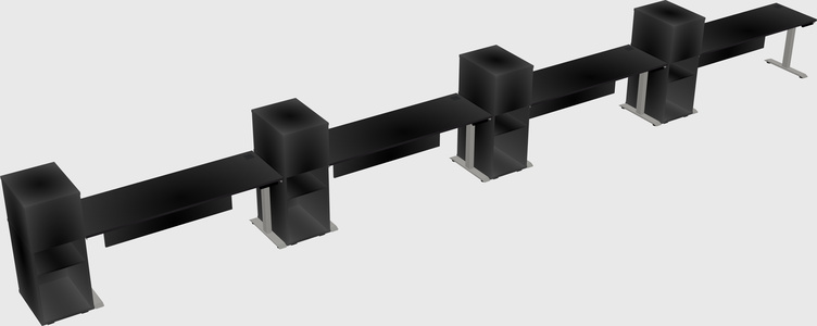 Height-adjustable Desk - Grade 3 W/cabinet