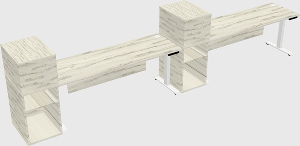 Height-adjustable desk - grade 3 w/cabinet